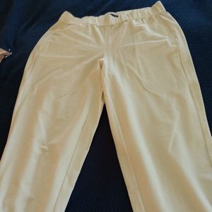 Eileen Fisher Cream washable Crepe Pants, SP